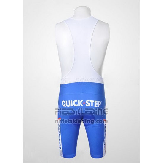 2010 Fietskleding Quick Step Floor Lider Rood en Wit Korte Mouwen en Koersbroek